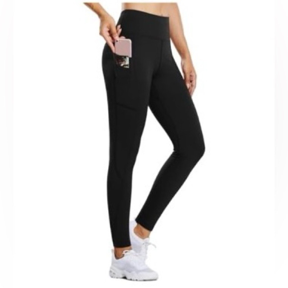 Baleaf Leggings XS Black Fleece Lined Water Resistant Thermal‎ High Waisted